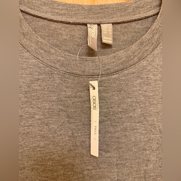 ASOS Grey Short Sleeve Tee Dress NWT - Picture 3 of 7
